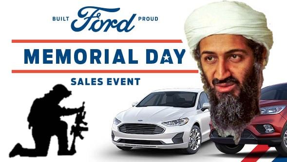 Ford Memorial Day Sale Now Explicitly in Honor of Both Sides